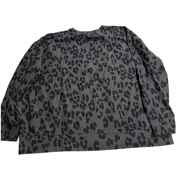 The Limited Sweatshirt Crewneck Animal Print Cheetah Plus Size 3X Gray Black - Picture 6 of 7